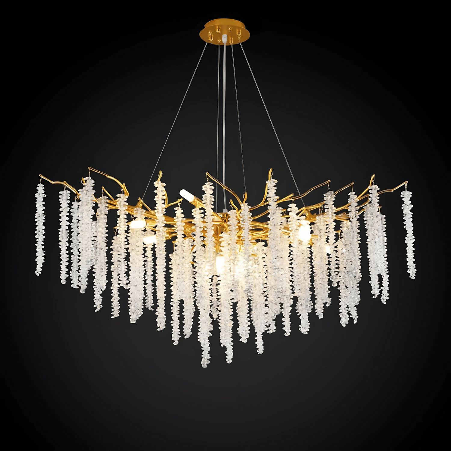 Lampadario DEER in Cristallo con Pendenti Ø60 cm