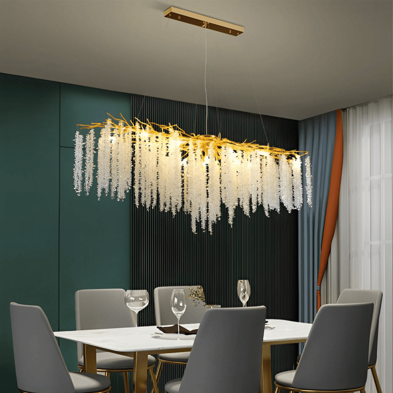 Lampadario in Cristallo con Pendenti DEER