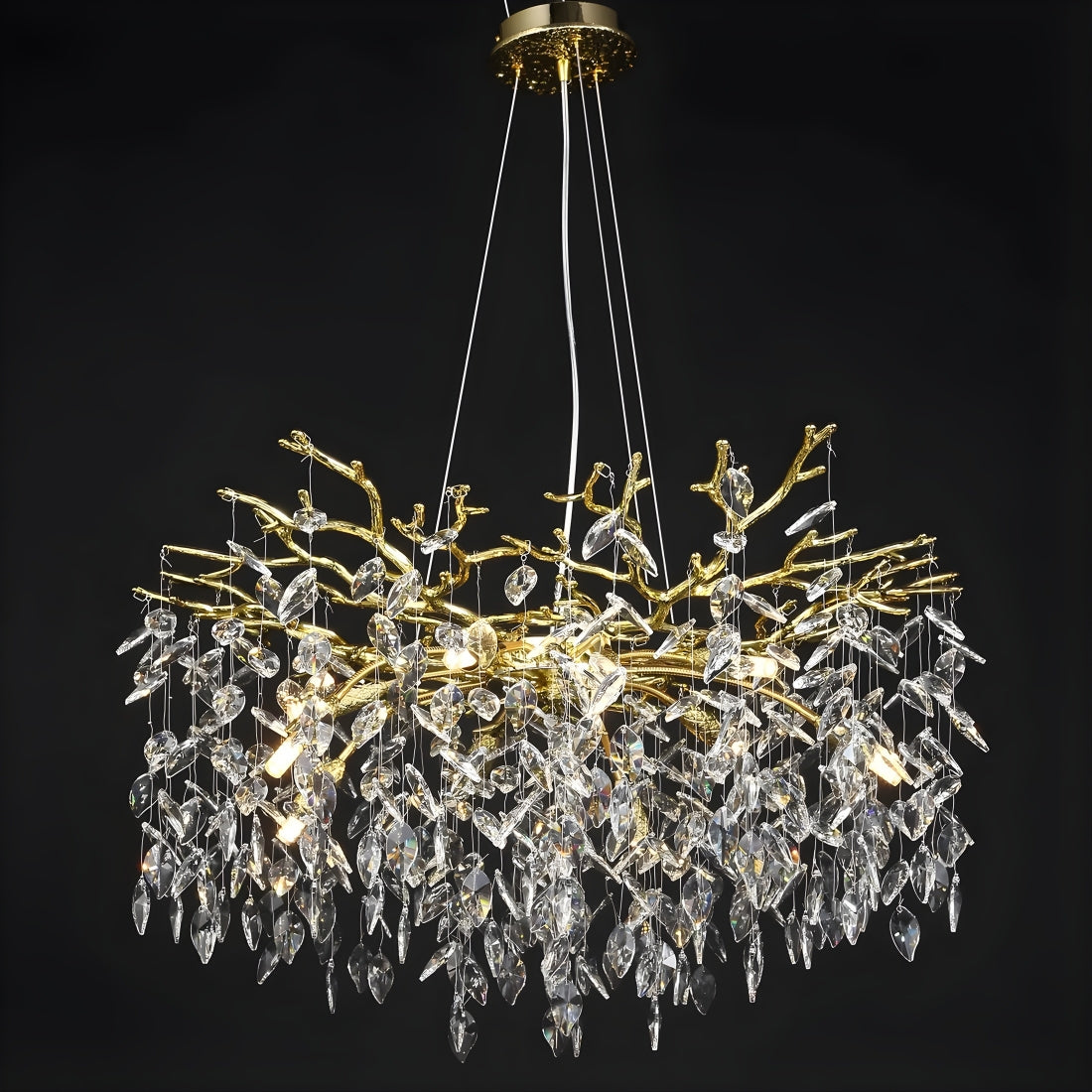 Lampadario Rami di Cristallo Ø60cm