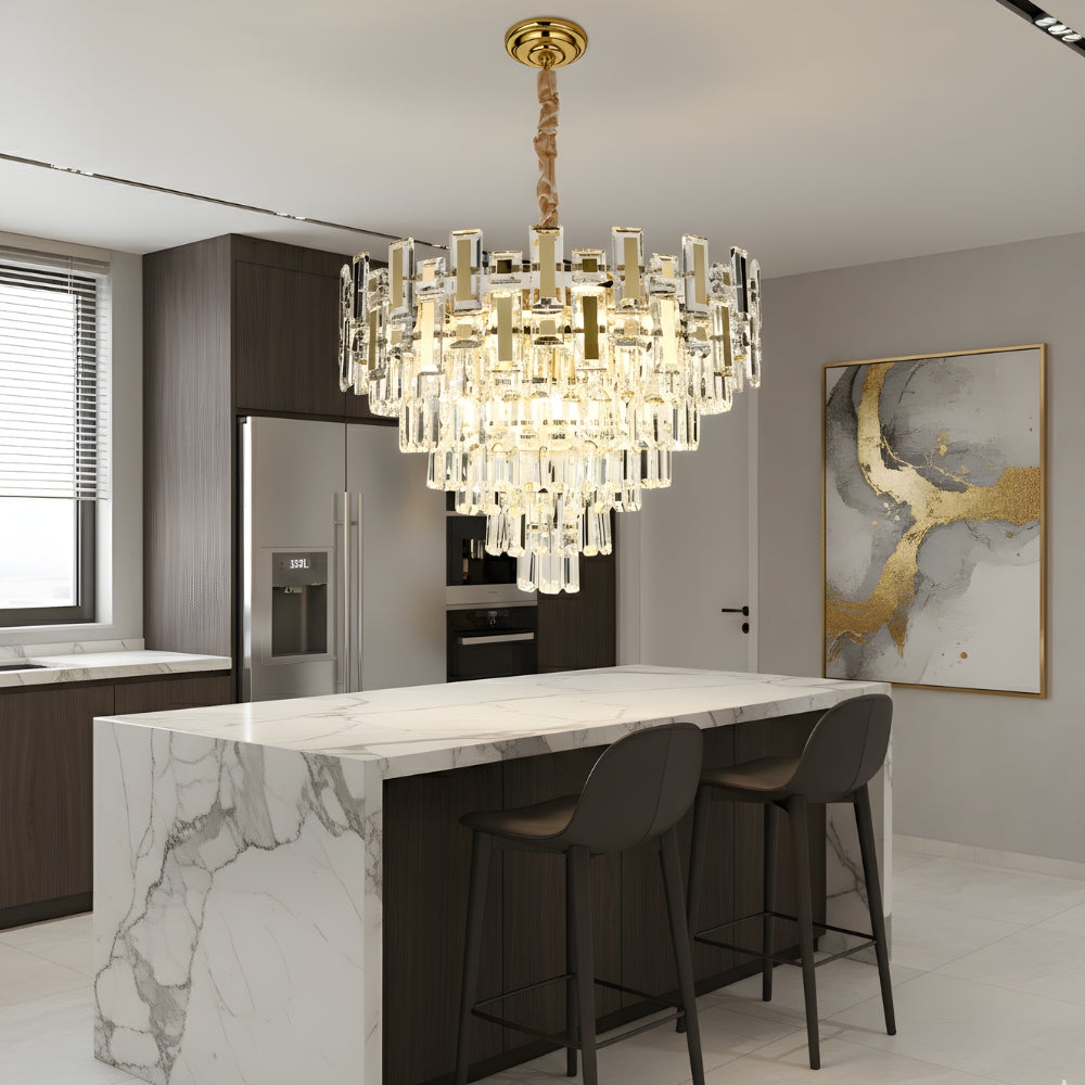 Lampadario in cristallo Golden Ø60cm