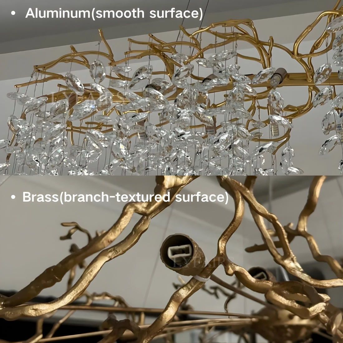 Lampadario Rami di Cristallo Ø60cm