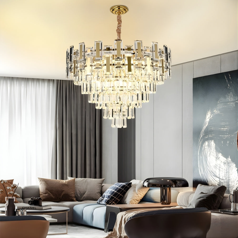 Lampadario in cristallo Golden Ø60cm