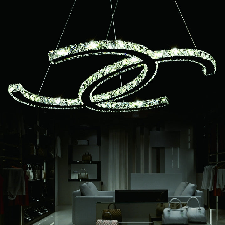 Lampadario Chanel CC Pendente in Cristallo
