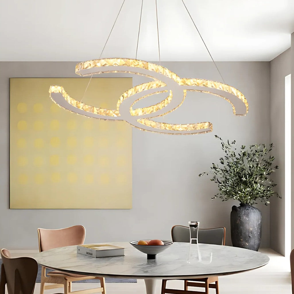 Lampadario Chanel CC Pendente in Cristallo