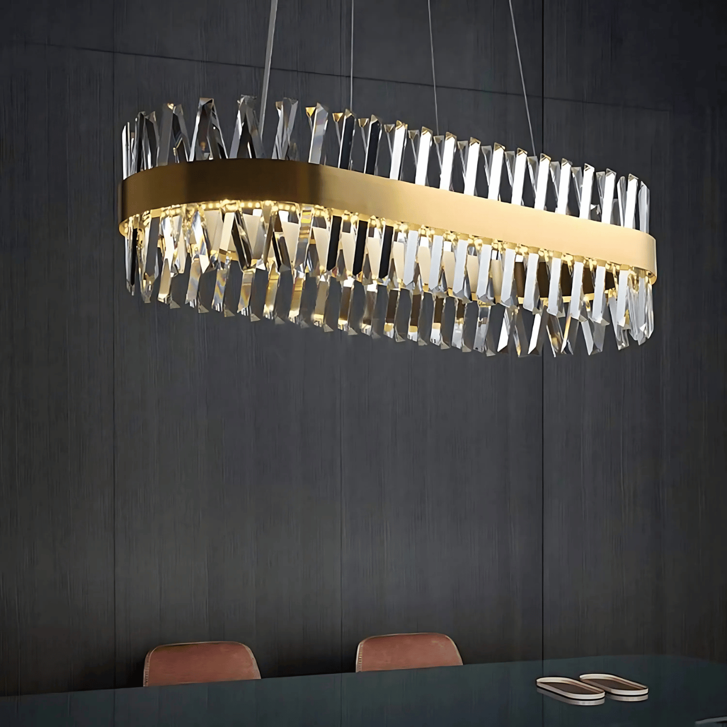 Lampadario di Lusso in Cristallo Rame AUSTRIA