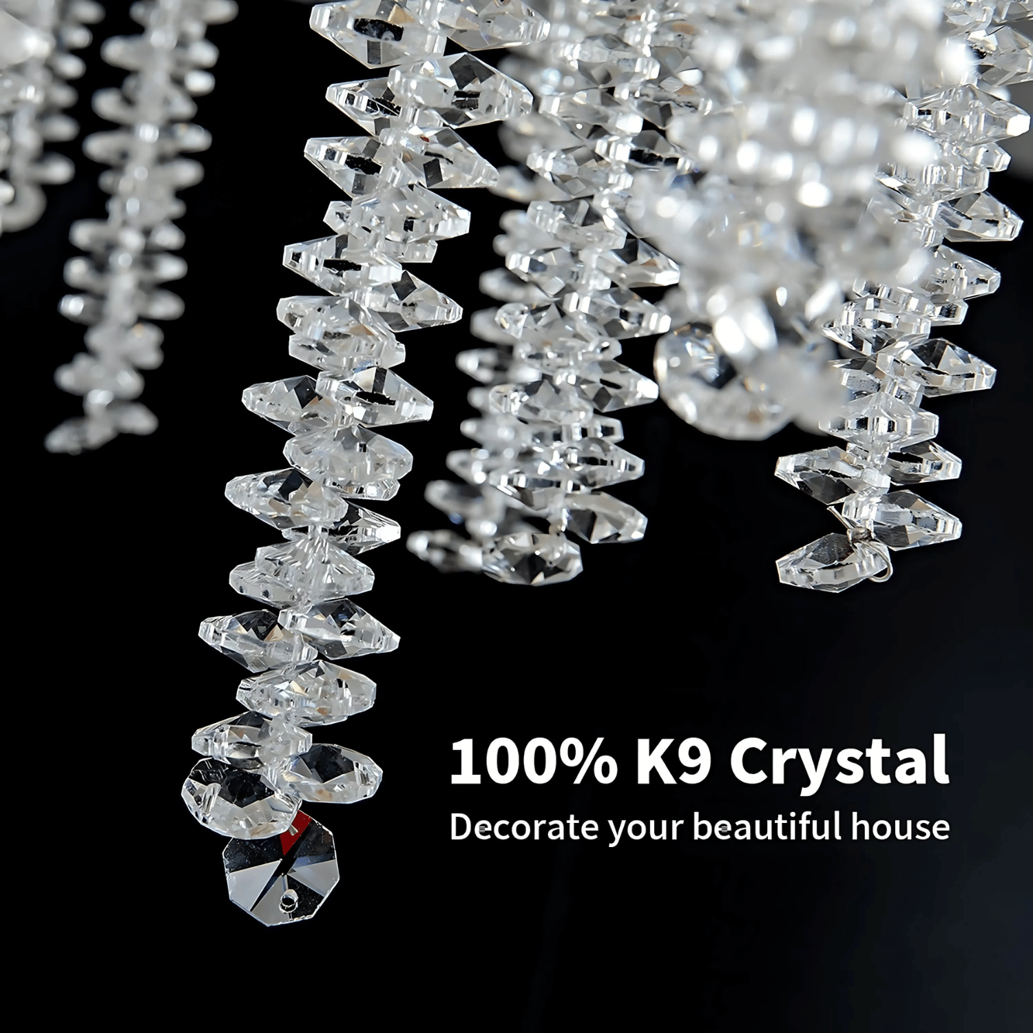 Lampadario DEER in Cristallo con Pendenti Ø60 cm