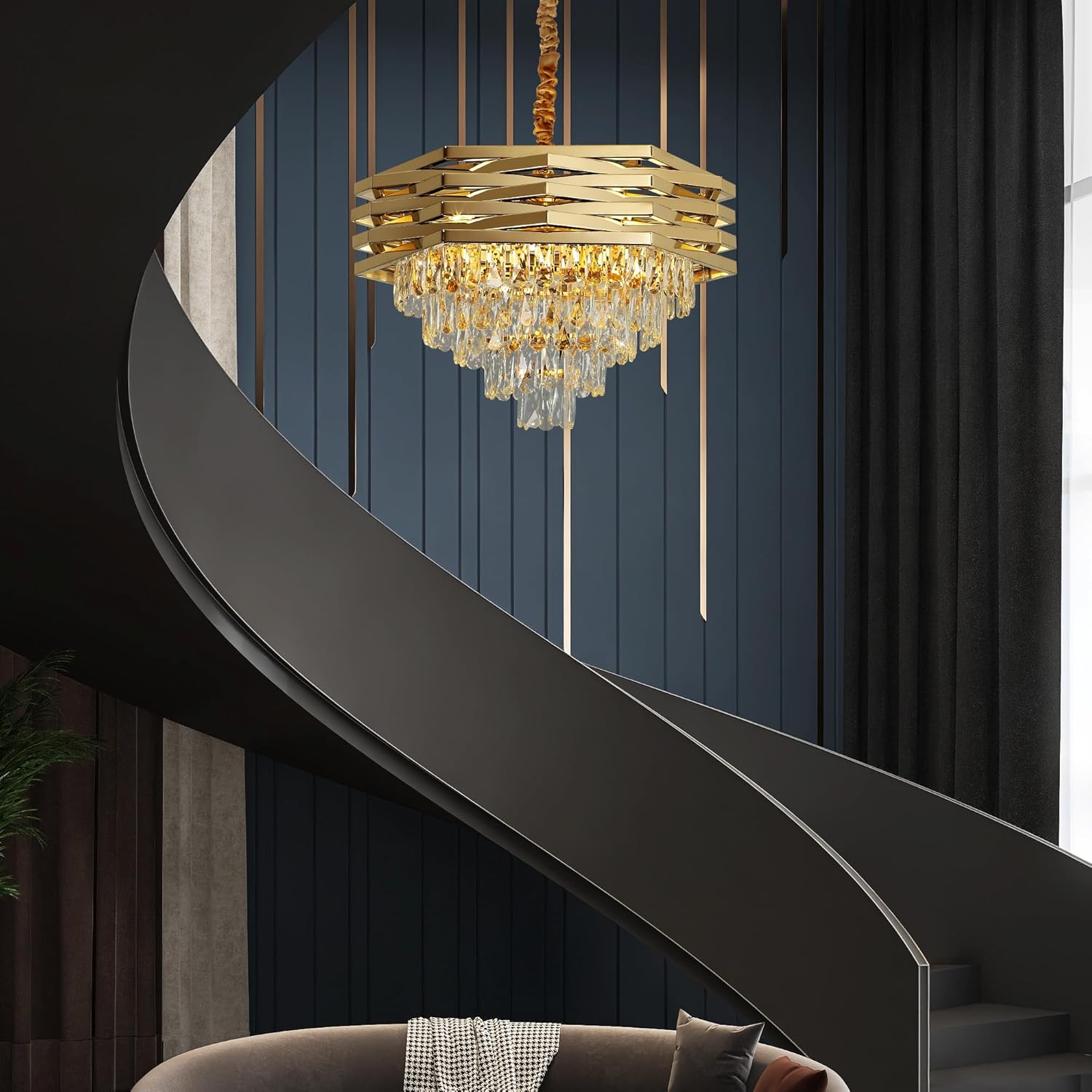 PARIGI Lampadario Pendente Cristallo