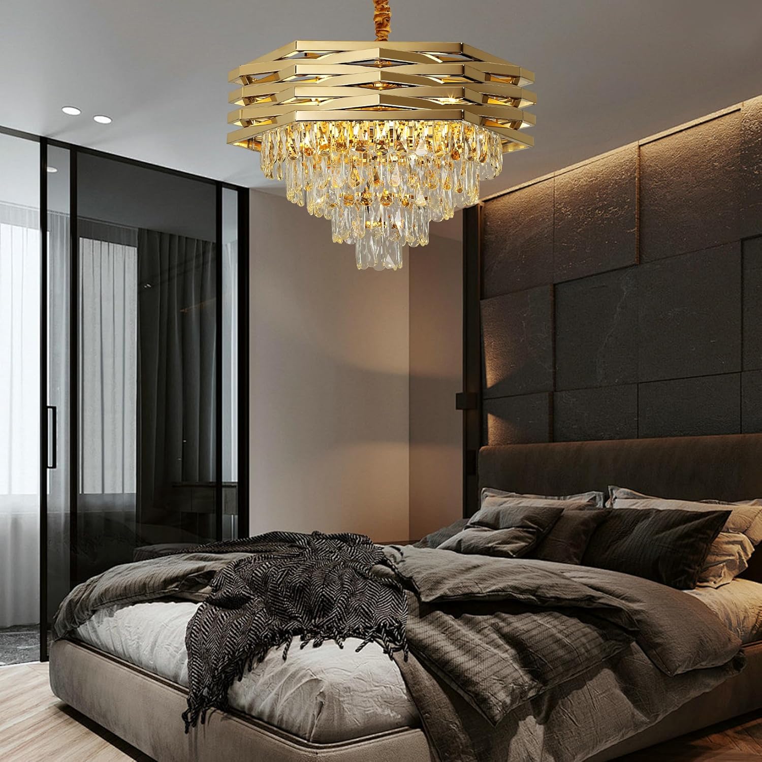 PARIGI Lampadario Pendente Cristallo