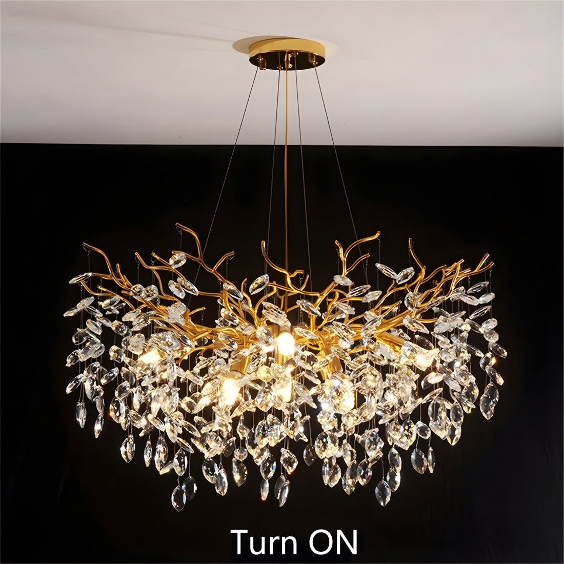 Lampadario Rami di Cristallo Ø60cm