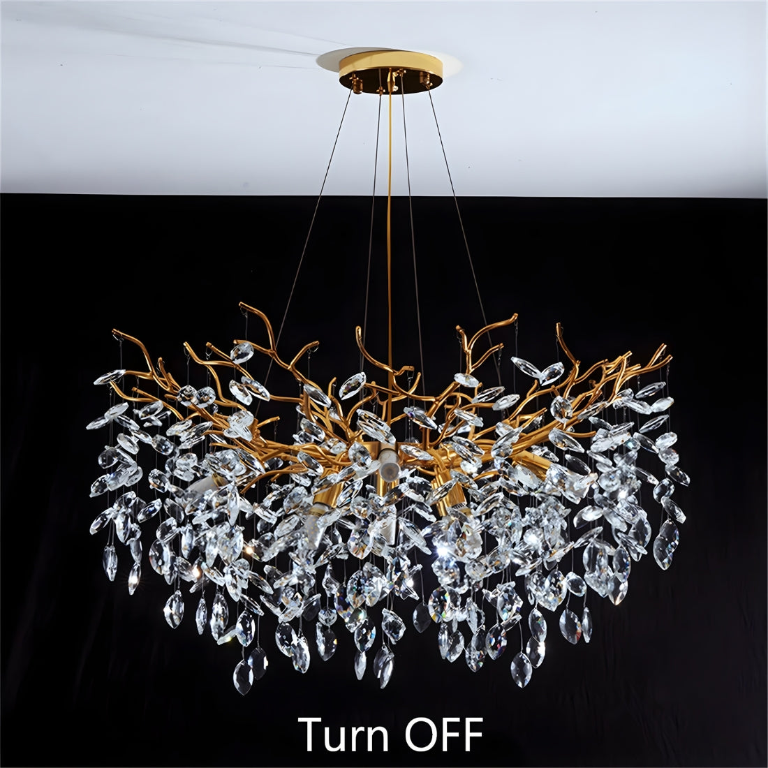 Lampadario Rami di Cristallo Ø60cm