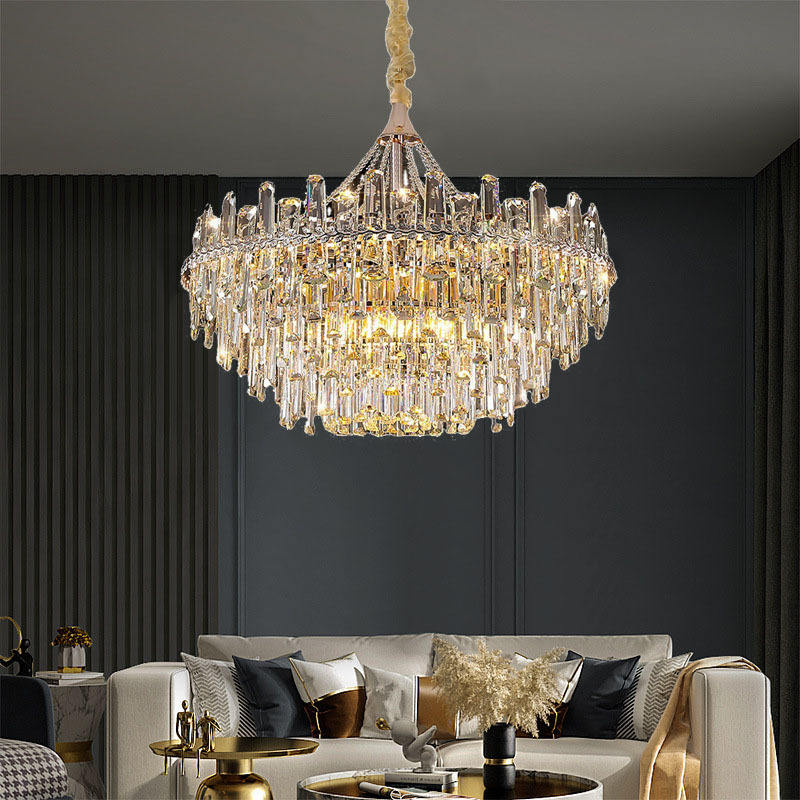 Lampario con pendenti in Cristallo EVEREST Ø60 cm